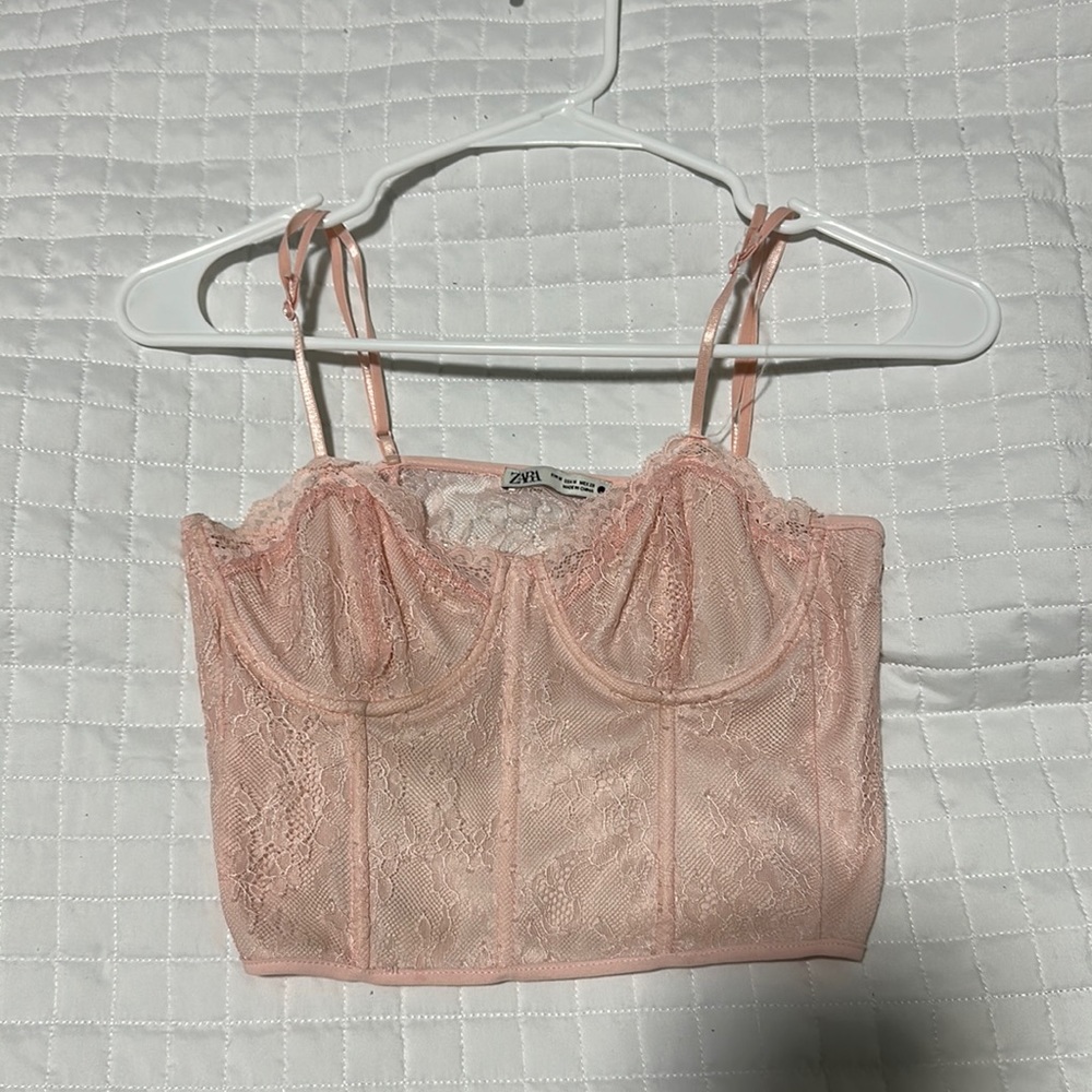 zara crop top never worn size M